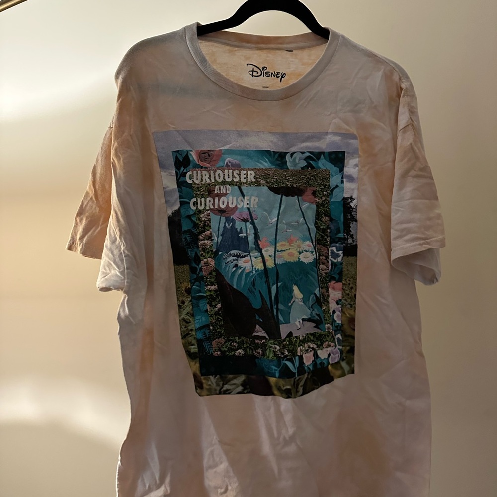 Disney Cream and Blue Graphic Tee